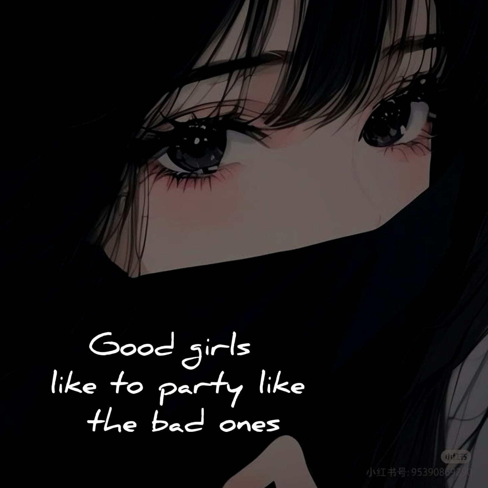 Dark illustrated portrait with a bold handwritten quote